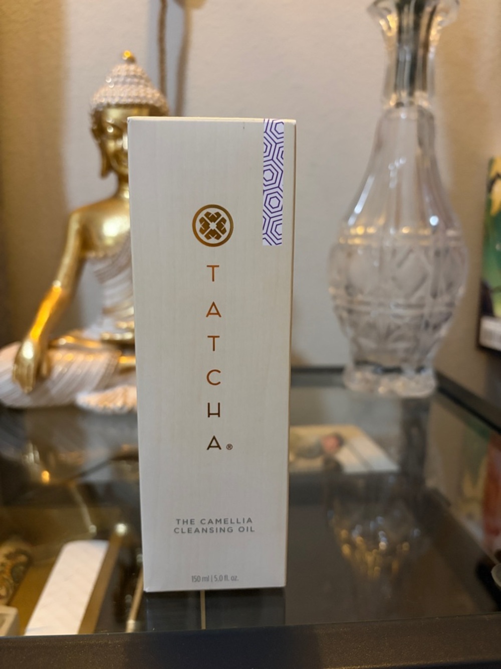 Tatcha The Camellia Cleansing Oil - Cream & Gold Packaging